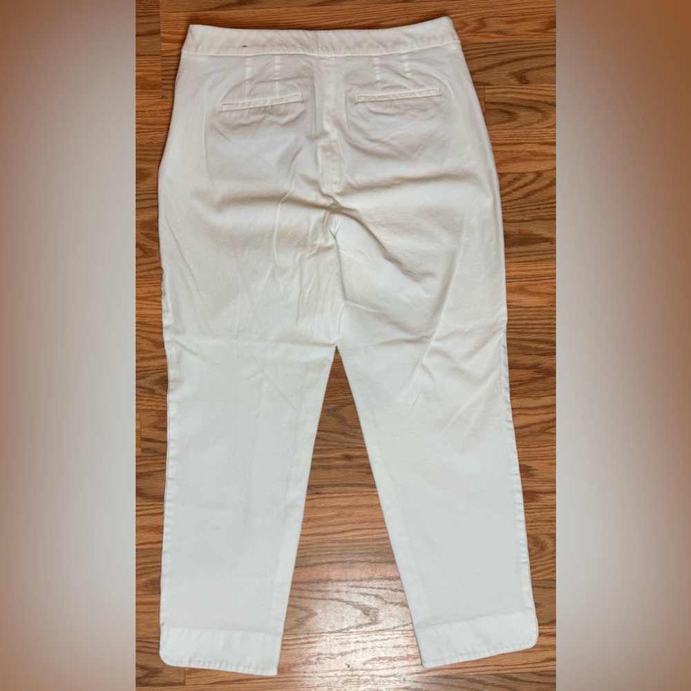 Lot 3 Talbots Chatham Ankle Pants Women’s 10 Curvy Beige White Stretch Side Zip - Picture 3 of 16